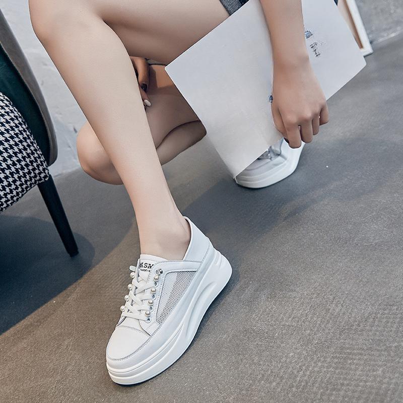New Thick-soled Sports Height-increasing Women's Shoes Running Breathable Casual Single Shoes Devotion
