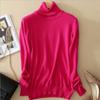 Women's Winter Slim Sweater Knit Turtleneck Soft Cashmere Wool Long Sleeve Pullover