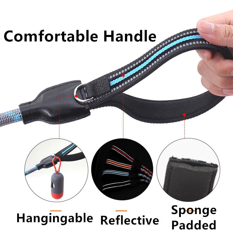Dog Leash 3m 5m Long Leash for Dog Walking Reflective Dogs Leashes Nylon Large Dogs Rope Running Jogging Soft Handle Pet Chain