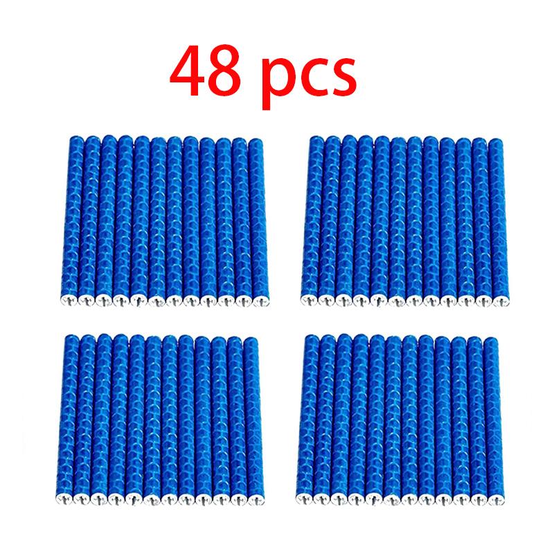 12/24/48PCS Bicycle Wheel Spokes Reflective Sticker Colorful Tube Warning Safety Light DIY Reflector Reflective Safety Kit