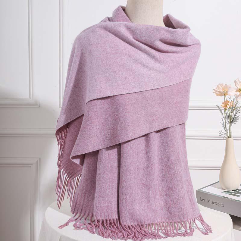 Reversible Cashmere Wool Scarf: Unisex Autumn/Winter, Luxurious Korean Style Shawl.