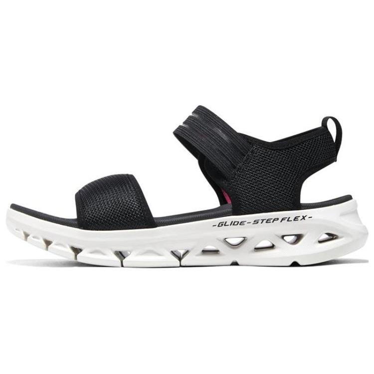 (WMNS) Skechers Go Glide-Step Flex Sandal Black White Women s 141251-BKW EU 39