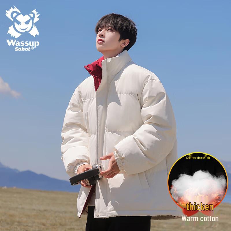 Wassup Sohot Men's Color-Block Padded Winter Jacket