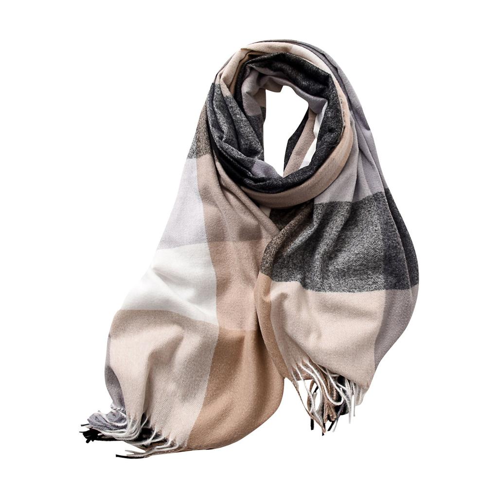 Scarf Striped Plaid Large Shawl Elegant And Winter Warm Scarf