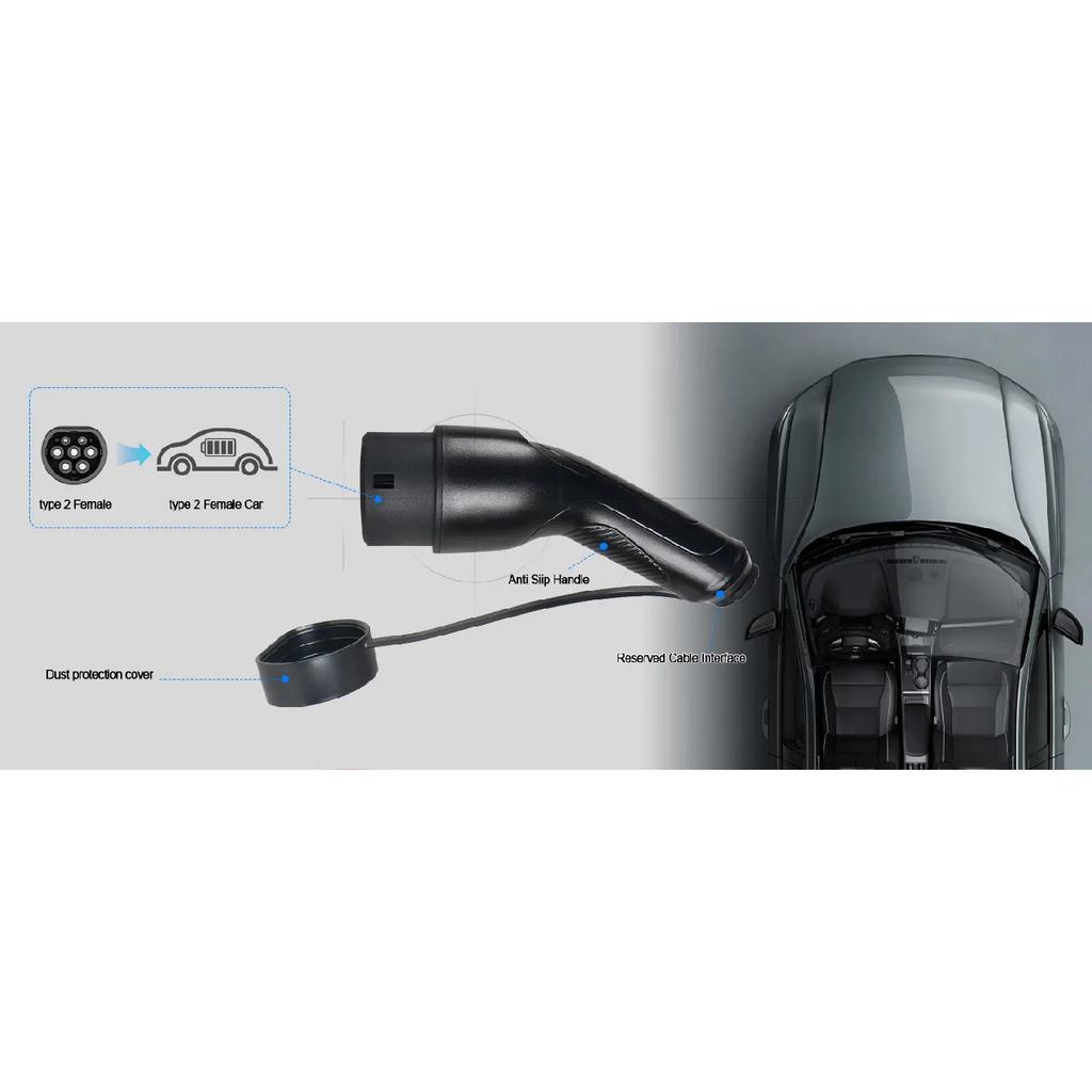 16/32A 3.6/7.2/11/22KW Type 2 EV Charger Plug Adaptor IEC 62169 Male/Female For Charging Station And Eletric Vehicle Connector