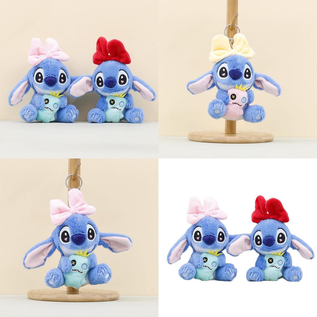 Stitch Plush Toy With Red Bow For Kids And Collectors