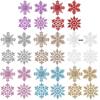 10CM Plastic Snowflake Christmas Tree Decorations - Hollow Powdered Snowflake Pendants