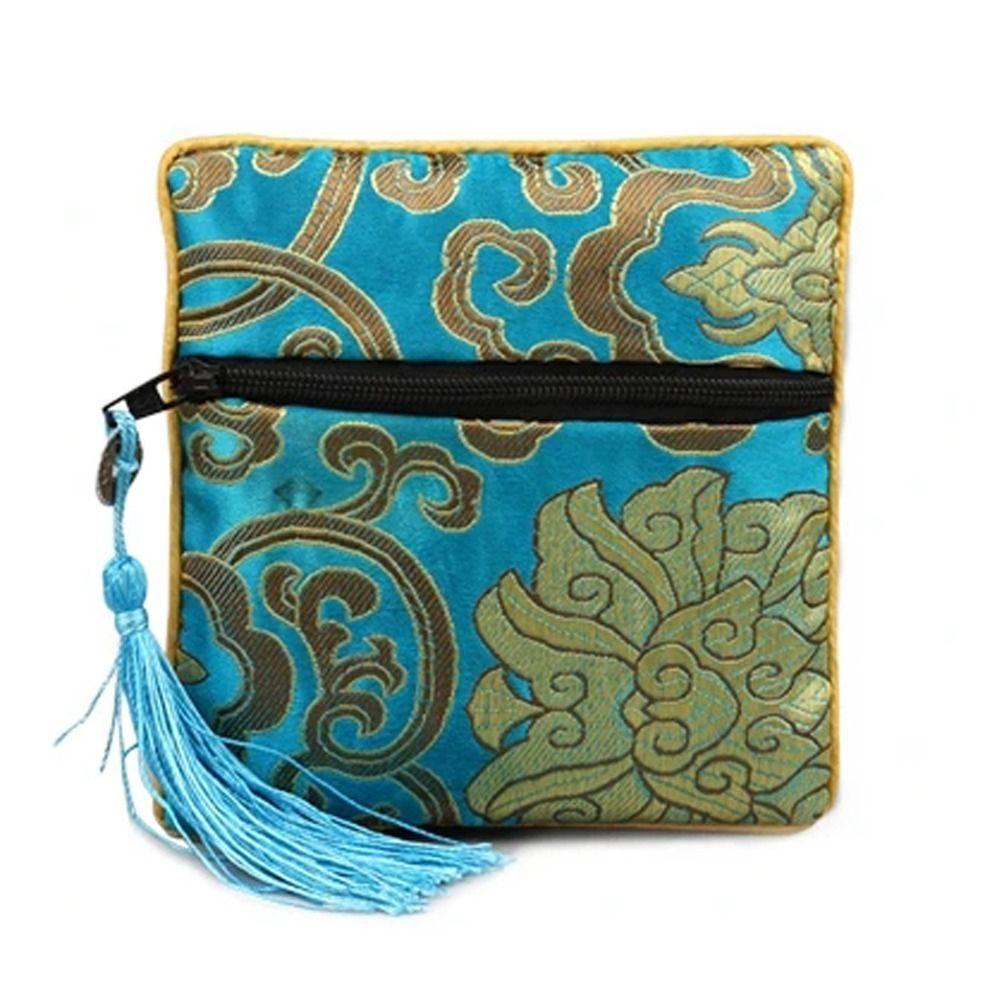 Jewelry Packaging Chinese Style Coin Purse Silk Jewelry Organizer Brocade Pouch Jewelry Storage Bag