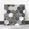 Black Gold Geometric Marble Pattern Self-Adhesive Wallpaper Tile Sticker for Bathroom Living Room Luxury Decor