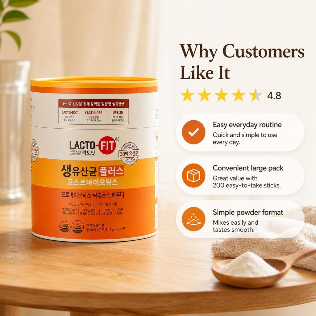 LACTO-FIT Lactobacilli Plus Postbiotics 2g 200 Sticks