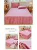 Non-Slip Solid Color Bed Skirt & Peach Skin Mattress Protector
