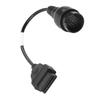 Durable OBD2 Adapter Black Diagnostic Cable Adapter Cable for Iveco Truck Professional Use