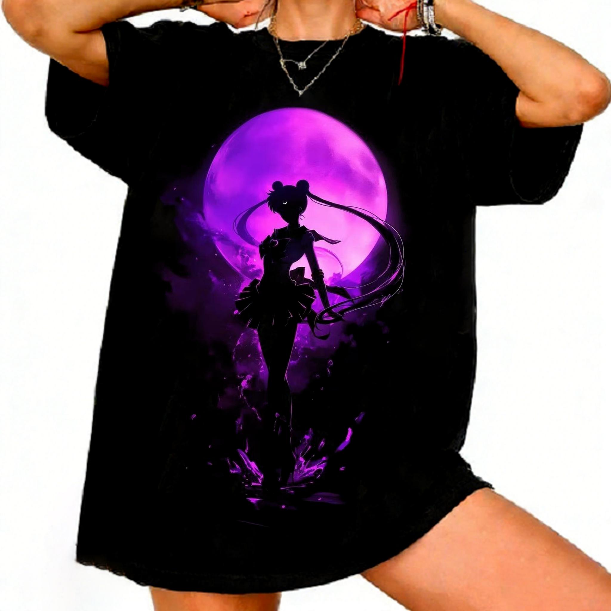 

Sailor Moon Retro 90s Anime Graphic T Shirt Summer Cotton Unisex Women Tee Streetwear Casual Trend Short Sleeve Couple Hip Hop Top 3XL