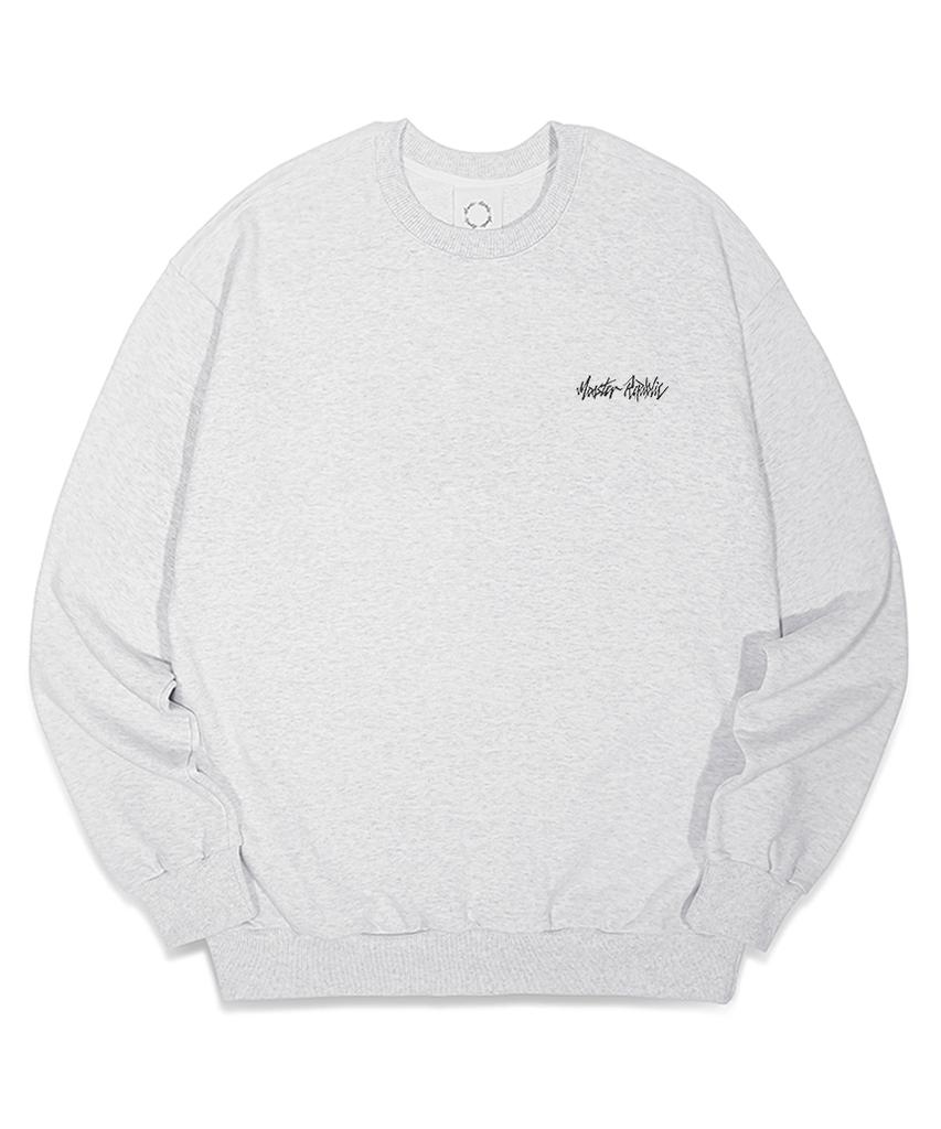 MONSTER REPUBLIC Movement Flower Ash Gray Sweatshirt Melange Gray