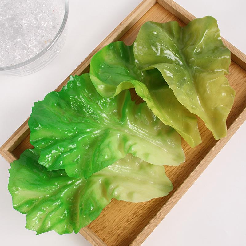 Artificial Lettuce Leaf Model - Realistic Faux Cabbage Prop for Photography and Farmhouse Decoration