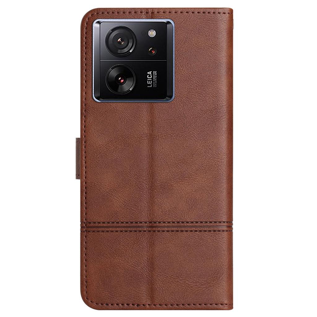 For Xiaomi 13T/13T Pro/Redmi K60 Ultra Case Line Imprinted Wallet Phone Leather Cover