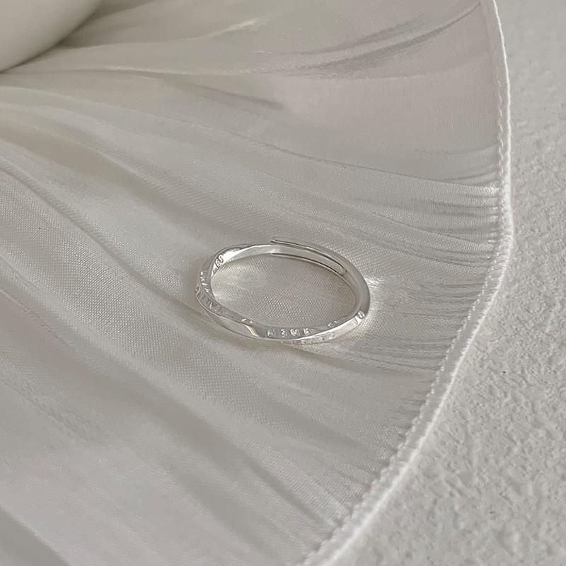 Medieval Brushed Diamond-encrusted Zircon Ring for Women Does Not Fade, Light Luxury and Versatile Open Index Finger Ring Jewelry.