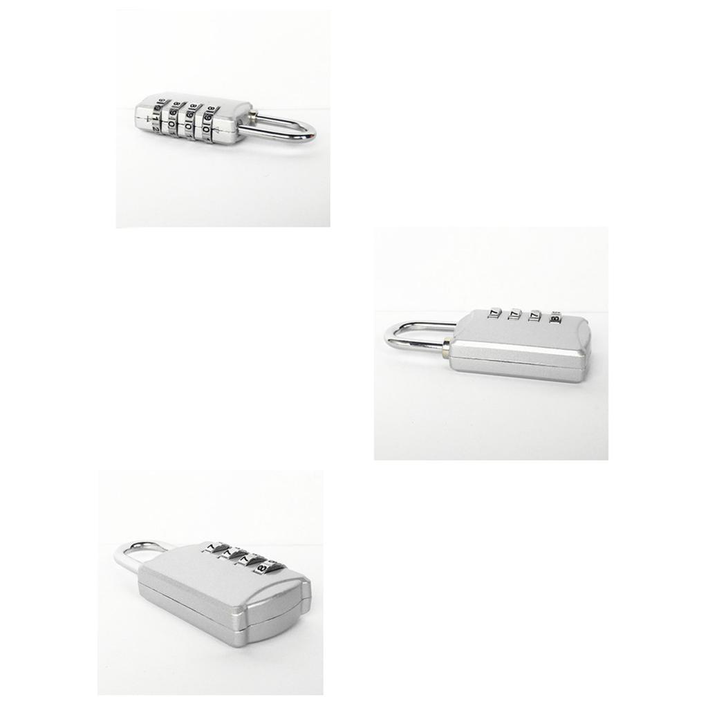 Coded Lock Zinc Alloy Keep Security Combination Padlock for Luggage Cases Filing CabinetsSilver