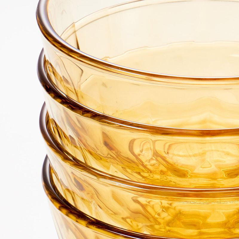 LOCK&LOCK Amber Glass Tableware Set - 6 Pieces