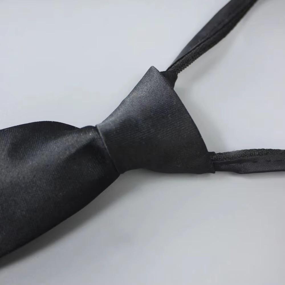 Fashion Korean Style Lazy Person Neck Tie with Tassel Casual Pre Tied Neck Tie Easy To Wear Temperament Shirt Tie JK