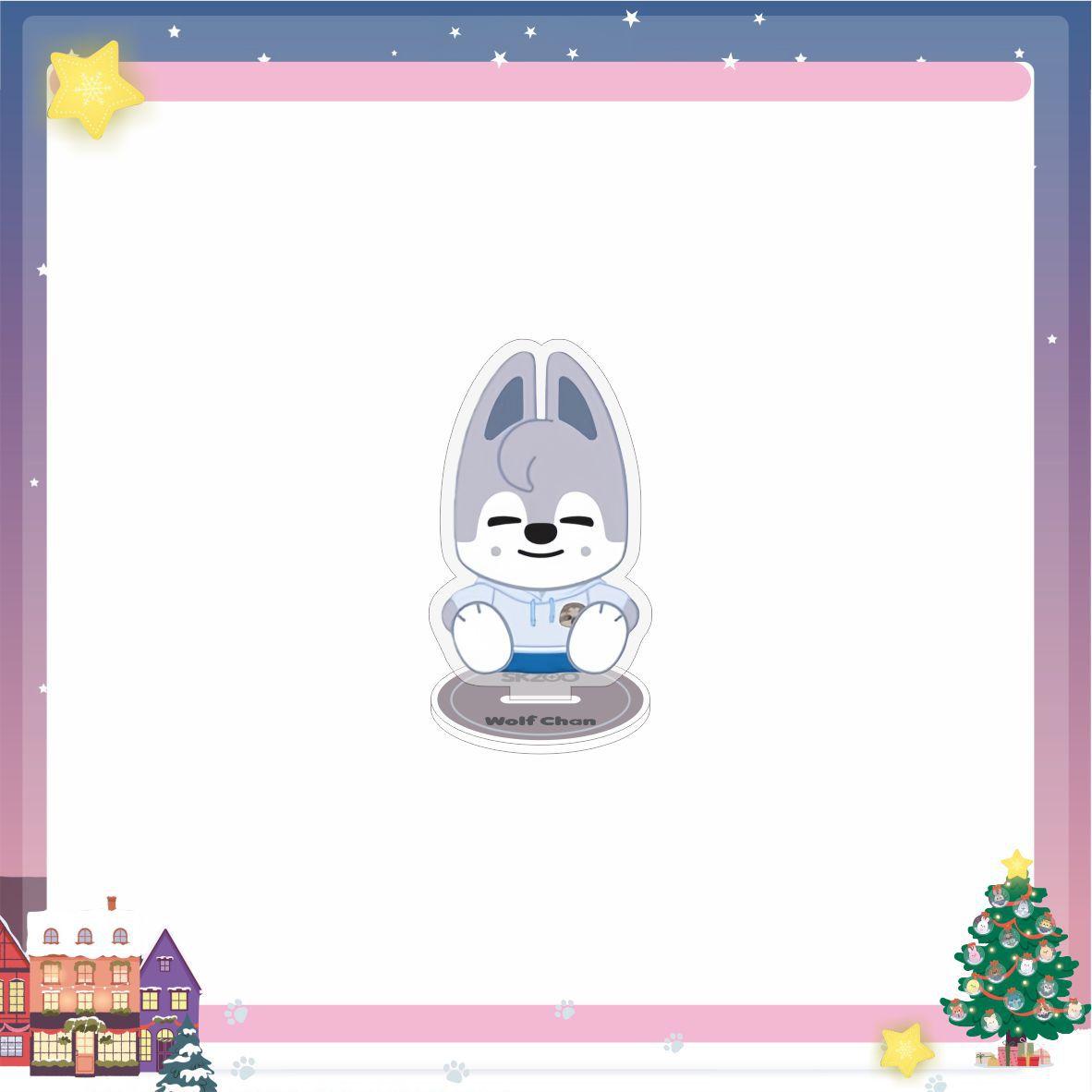 New Stray Children Cartoon Acrylic Double sided Stand up Desktop Ornament SKZOO Star Surrounding Desktop Ornament Gift