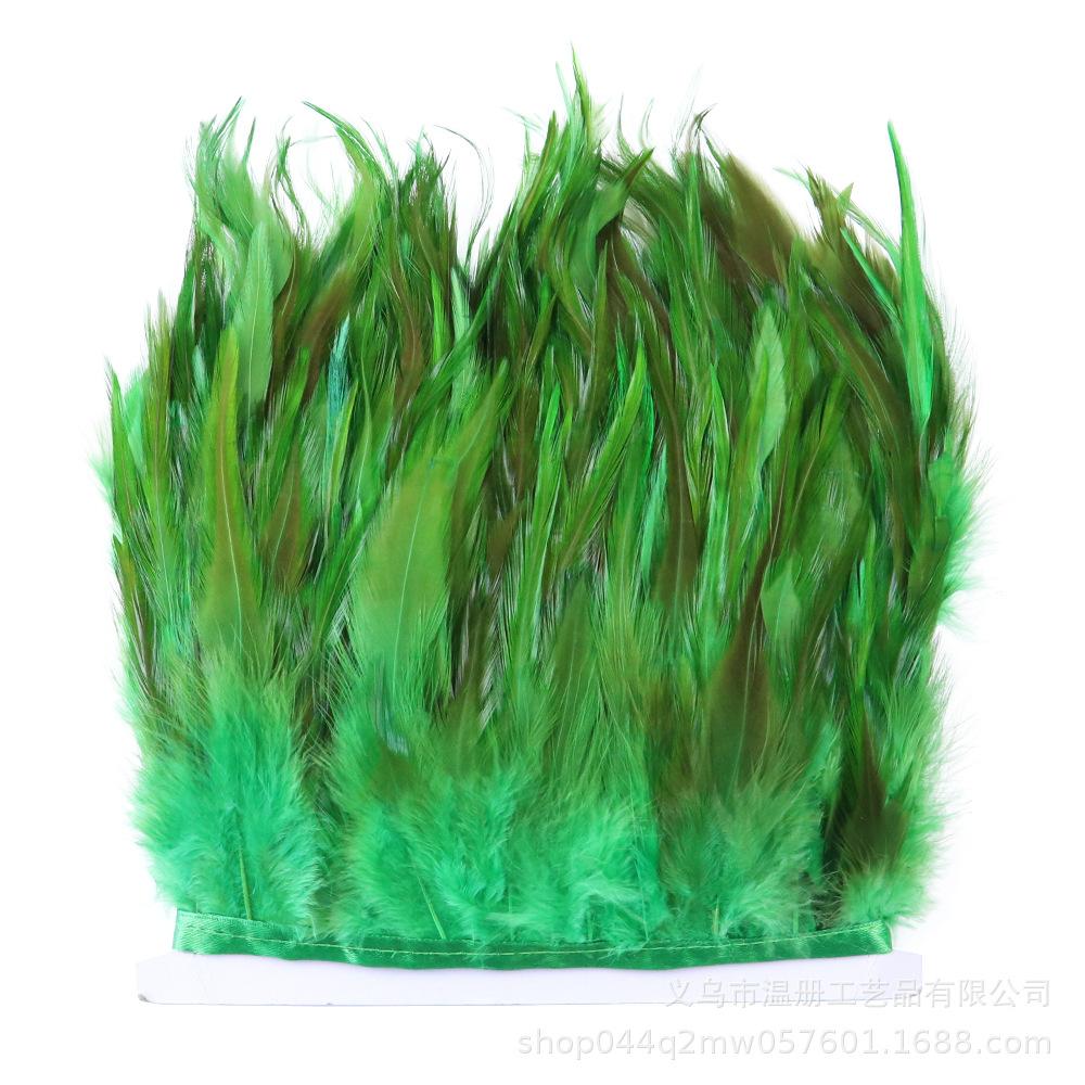 3-5 Red Tip Cloth Edge Stage Shooting Props Colored Chicken Feather Cloth With Evening Dress Skirt Diy