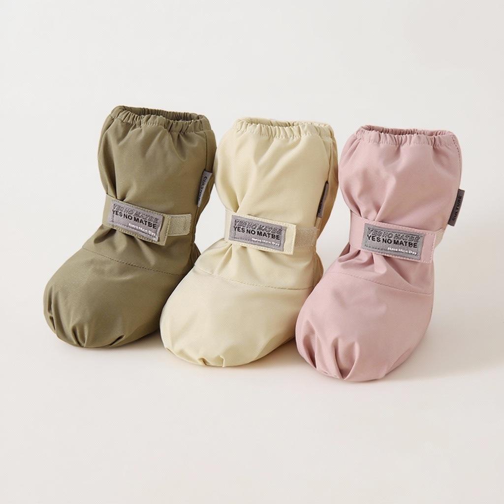 Infant Waterproof High-Top Velvet Cotton Shoes: Non-Slip Pre-Walkers & Baby Socks