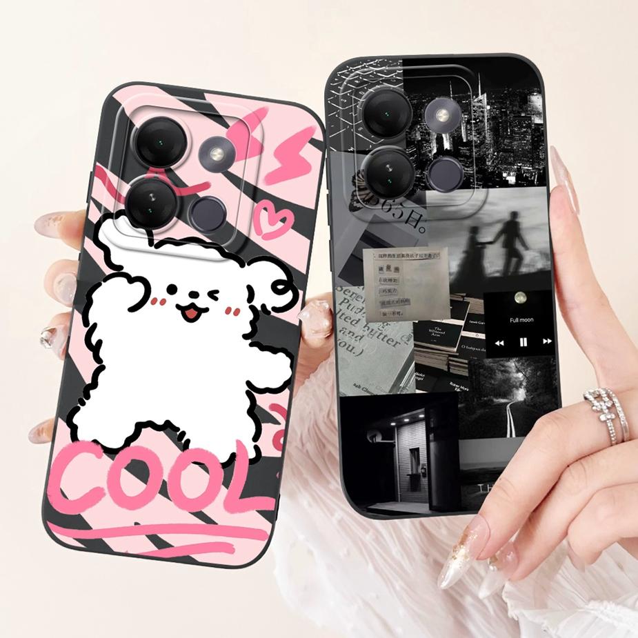 For Infinix Smart 7 HD Case X6516 Cute Funny Cartoon Cover Shockproof Phone Case For Infinix Smart 7 Plus Smart7 X6515 Soft Bags