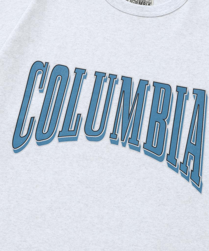 COLUMBIA UNIVERSITY Crack Logo S/S T-Shirts L Grey