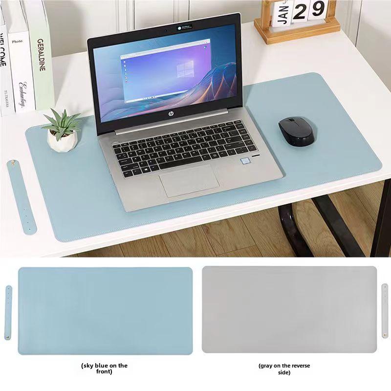 

Шикарний великий шкіряний килимок для миші - милий та свіжий стиль для офісу чи студентського столу Sky Blue + Gray