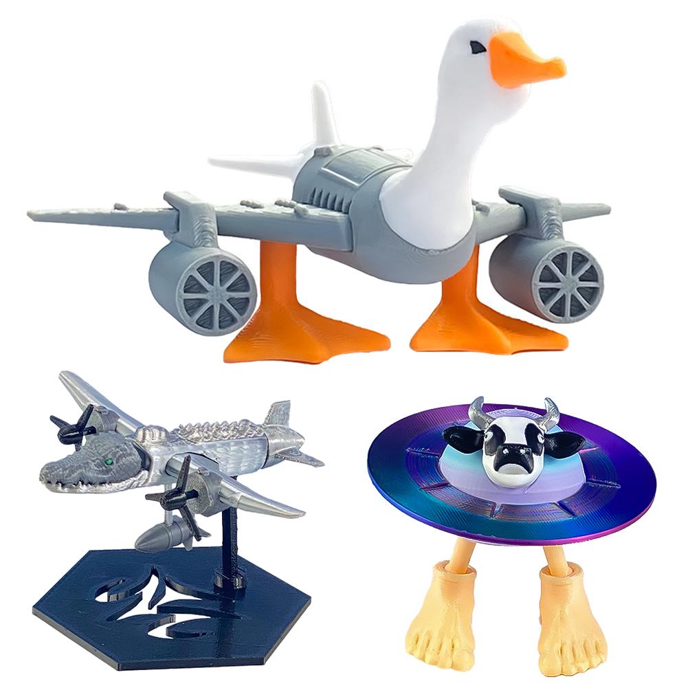 Creative Articulated Figure Tungtungtung Sahur 3D Printing Wood Stick Man Figurine Desktop Arm Movable Action Figure Collectible