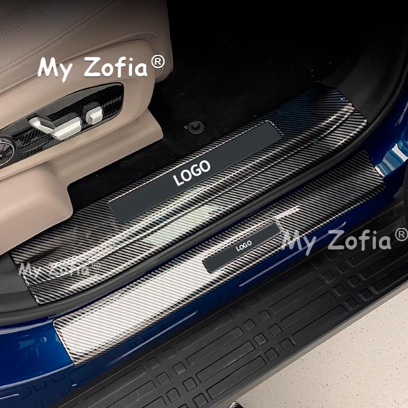 For Jetour G700 2025 2026 Car ABS Carbon Fieber Trunk Door Guard Strips Plate Door Sill Scuff Threshold Protector Cover  Sticker