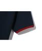 BASEMOMENT Muscle Fit Ribbed Ringer T-Shirt Navy