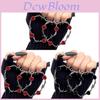Goth Metal Heart Earrings For Women With Electroplated Finish Punk Jewelry Gift