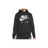 Nike Letter Print Kangaroo Pocket Hoodie Men Hoodie Black DM5203-010