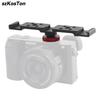 Aluminium Kaltfuß-Verlängerungshalterung 3 Blitzschuhhalterungen Verlängerungsstange für iPhone Nikon Canon Sony DSLR Blitz LED Videoleuchte Mikrofon