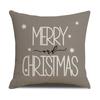 New Christmas Set Linen Pillow Cartoon Snowman Print Cushion Indoor Festive Decoration Sofa Pillow