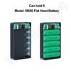5*18650 Power Bank Case Dual USB For Mobile Phone Charger DIY Shell 18650 Battery Holder Charging Box With LED Flashlight