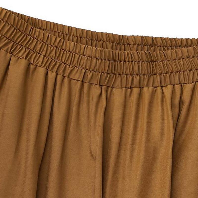Wiosenne jesienne spodnie z paskiem na nogawkach Damskie, solidne, szerokie spodnie pełnej długości Kobiece spodnie damskie Plus Size