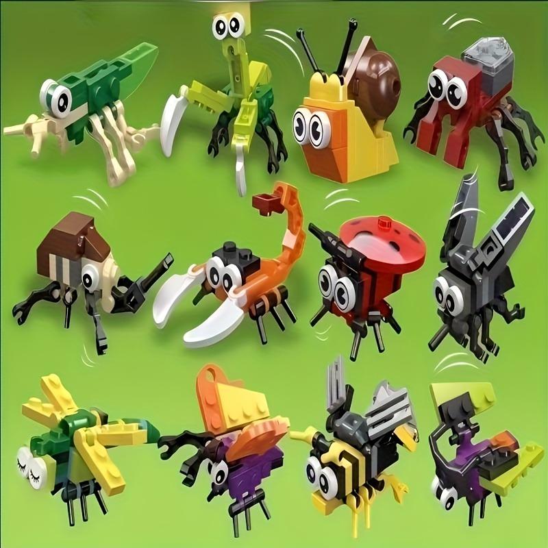 Building Block Insect Toy Set Mini Animal Bricks Educational Assembly Toys for Kids 12-piece set разноцветный