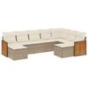 VidaXL Garden Lounge Set with Cushions 9 Pcs, Patio Sofas, Patio Furniture Set, Outdoor Furniture, Beige 3228221