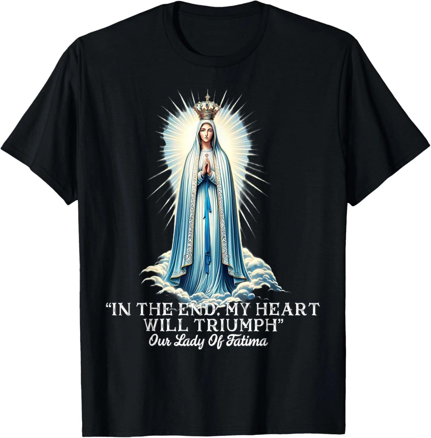 Our Lady of Fatima Marian Catholic Made In USA T-Shirt XXXL