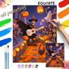 Coco Skeleton Guitar Pumpkin Oil Paint by Numbers Painting Kit Hand Painted Home Decor Gift