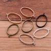 Retro Oval Pendant Hollow Epoxy Frame (24x39mm) - 5 Colors DIY Jewelry Accessories