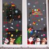 Christmas Glass Door Stickers, Static Cling Stickers for Store Windows, Santa Claus Stickers