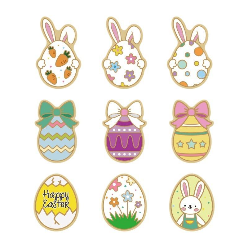 Vykrajovátka na sušenky Velikonoční razítko Forma Plastová 3D Kreslený králíček Vejce Forma na sušenky Cukrářské pečení Pečivo Párty dekorace