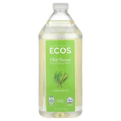 Ecos®, Pflanzliche Handseife Nachfüller, Zitronengras, 946ml(32 fl oz)
