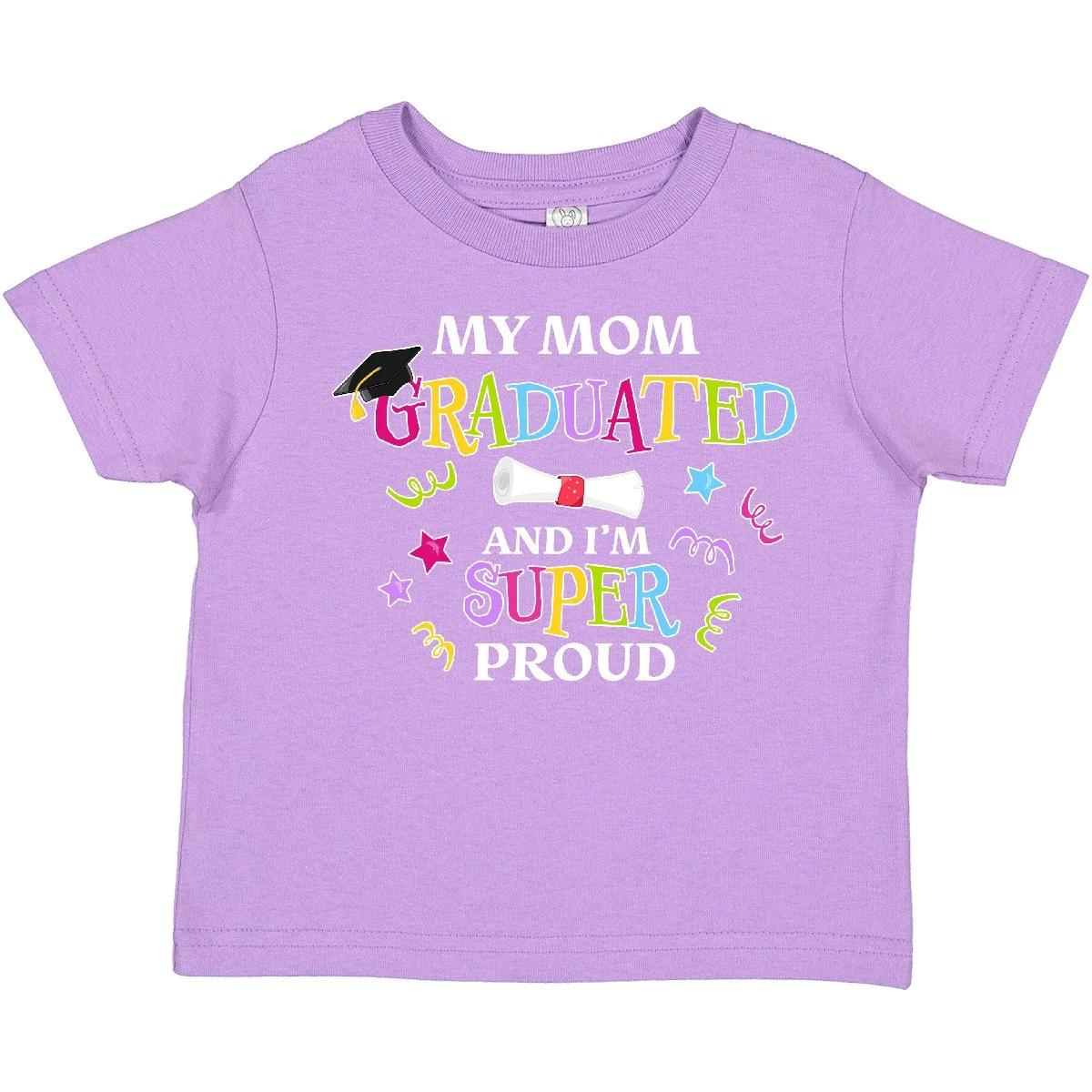 Inktastic My Mom Graduated And I m Super Proud Toddler T-Shirt School Mommy Grad 100