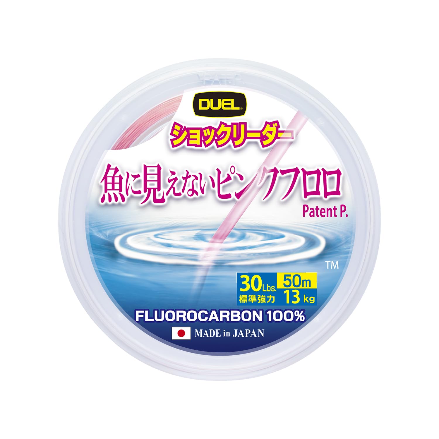 

DUEL Pink Fluorocarbon Shock 30Lbs Fish-Invisible Leader, 50m,