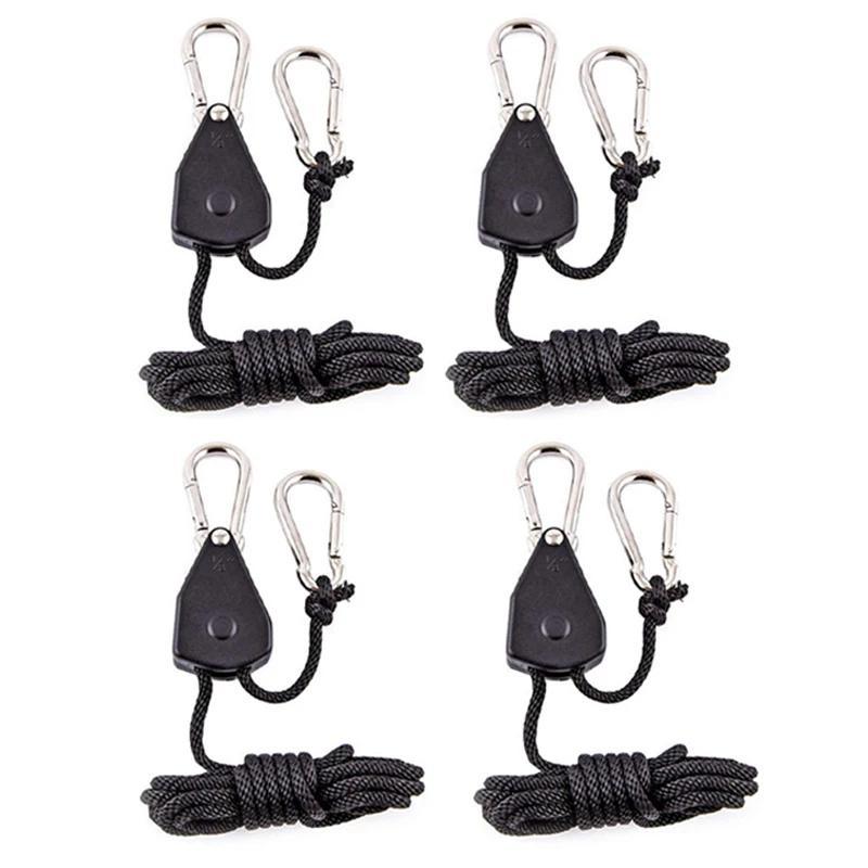 Pulley Ratchets Rope Lock Tie Down Strap 1 8 Inch Adjustable Hanger Strong Suspension for Kayak Camping Canoe Equipment Fastening